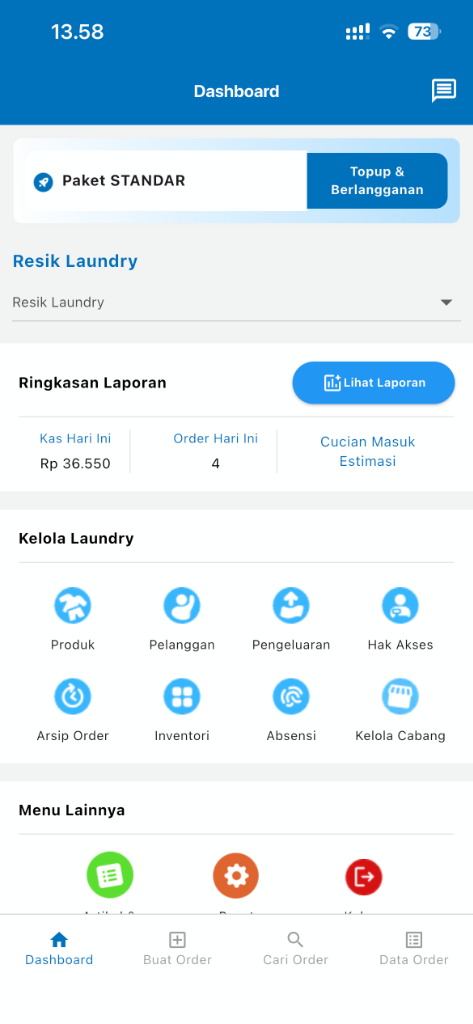 Aplikasi Kasir Laundry